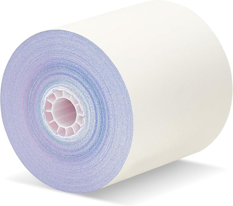 WRB SUPPLY 3 X 65' 3-ply White/Canary/Pink Carbonless Kitchen Paper 50 Rolls TMU 220, 50 Rolls - Image 3